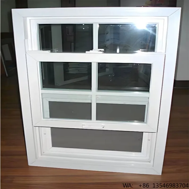 

New Products Modern Hung UPVC Window Frames with Decorative Profiles for Bedroom Home Use