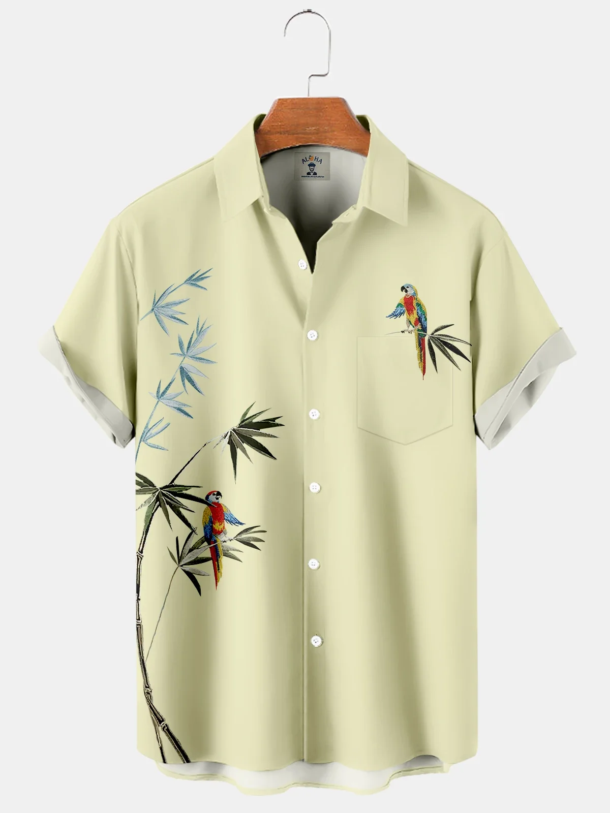 

2025 New men's short-sleeved Shirt Chinese Style Printed Hawaiian Lapel Top Large Size Casual And Comfortable