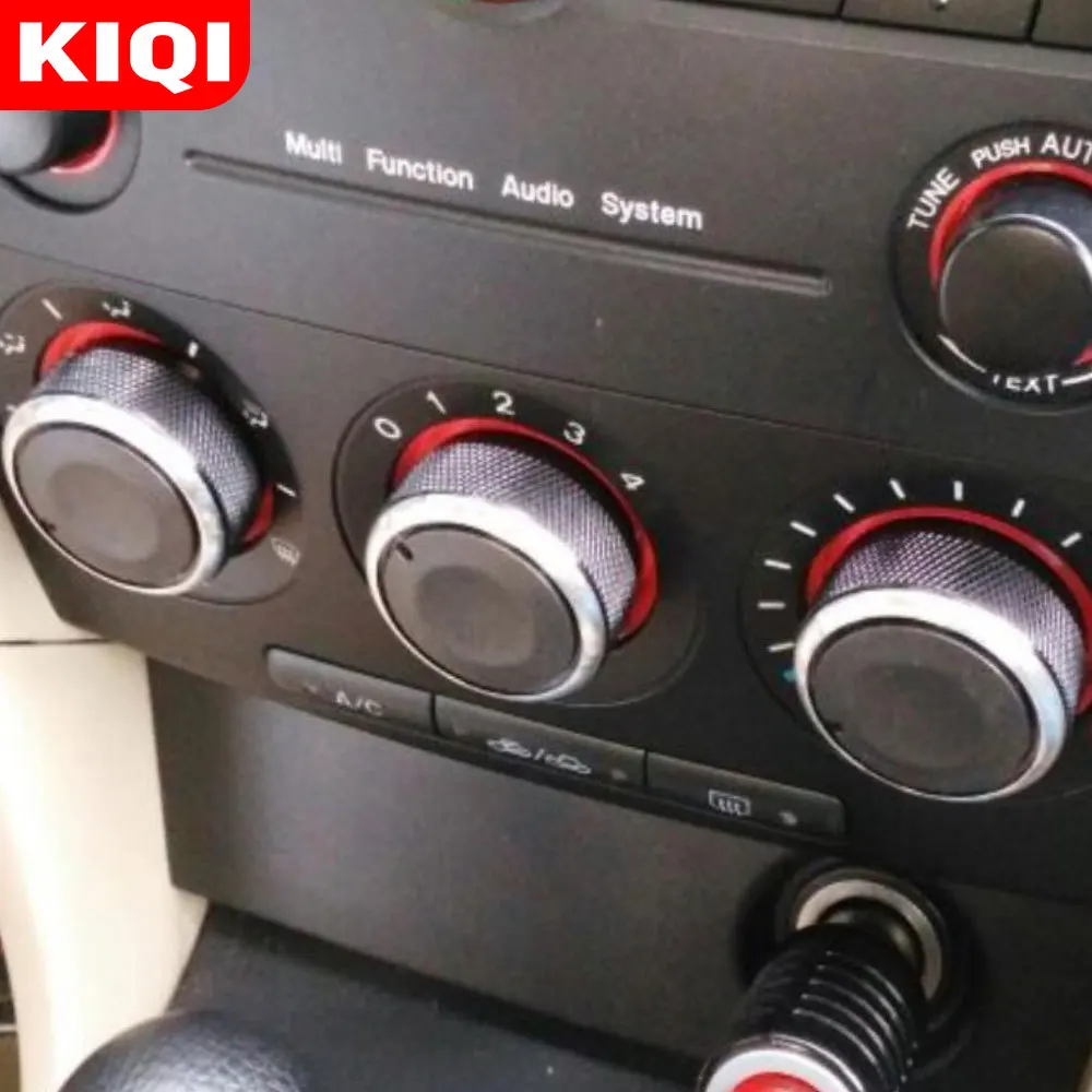 KIQI Aluminum Alloy Air Conditioning Knob AC Knob for Mazda M3 Mazda 3 2004-2009 Car Air Conditioning Heat Control Switch Knob