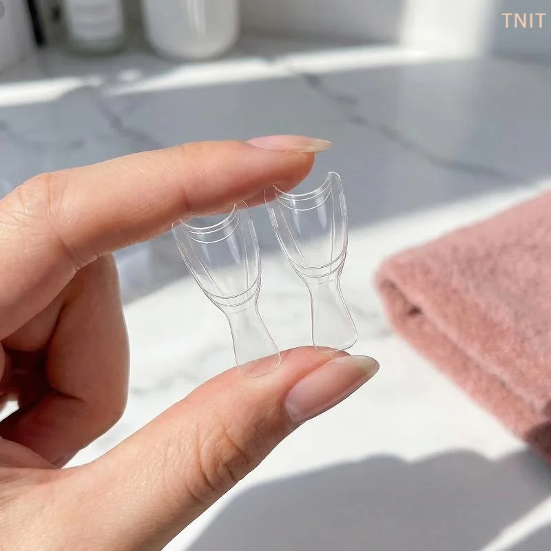 [J] 240pcs Sandwich Nail Forms 15 Size Oval Extension Dual Form No Paper Forms Needed For Easy Nail Extensions