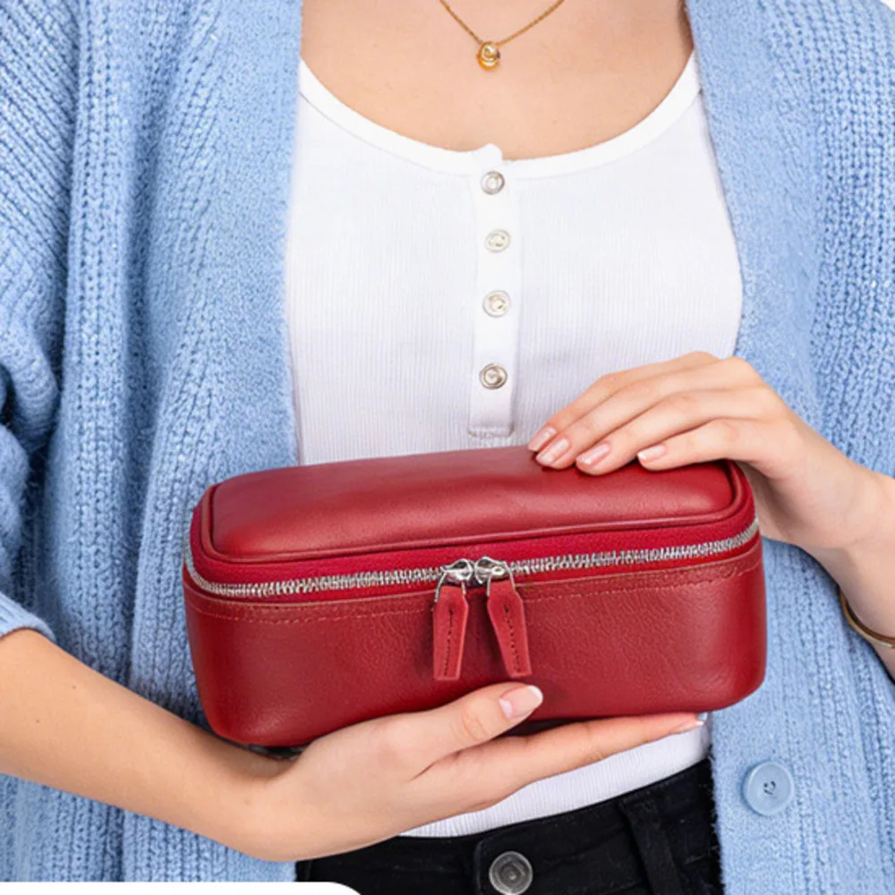 Lady Bag Large-capacity Travel Handbag Business Trip Toiletry Storage Bag Lady Bag Crocodile-pattern Genuine Leather Makeup Bag
