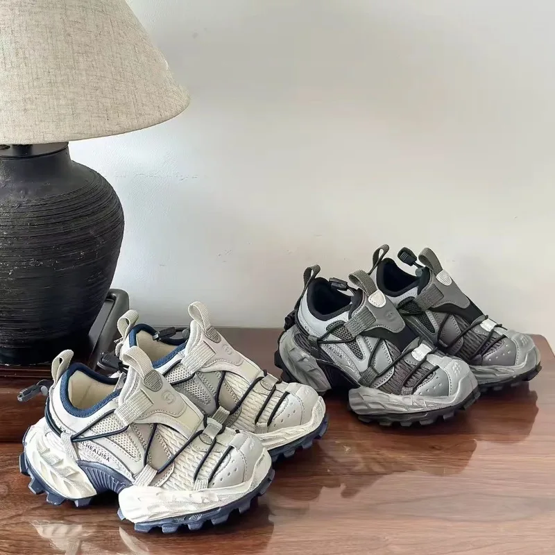 Kinder-Sneaker mit dicker, weicher Sohle, rutschfeste, leichte Laufschuhe für Kinder, 2026 brandneue, trendige Freizeitschuhe für Jungen und Mädchen. – Detail 4