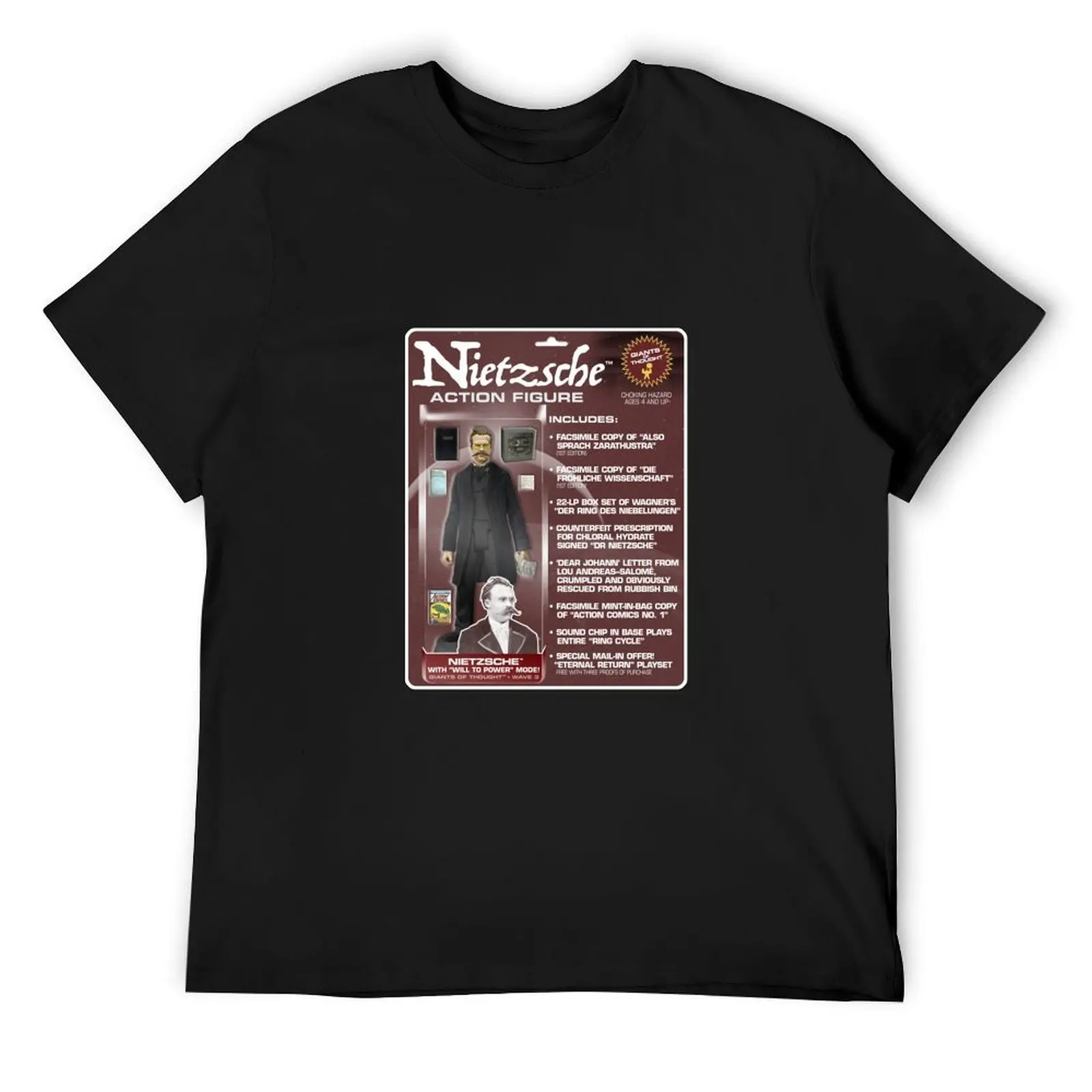

Nietzsche Action Figure T-Shirt boys whites customs design your own anime stuff plain black t shirts men