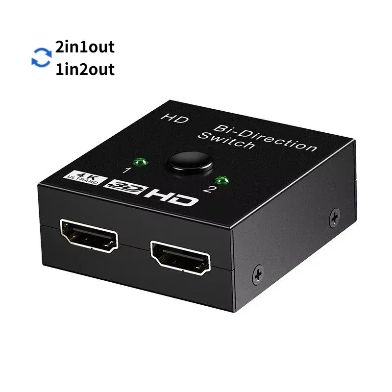 HDMI-compatible Switch Bi-Direction 2.0 Splitter 1x2/2x1 Adapter 2 in 1 out Converter for PS4 Pro/4/3 TV Box 4K Switcher