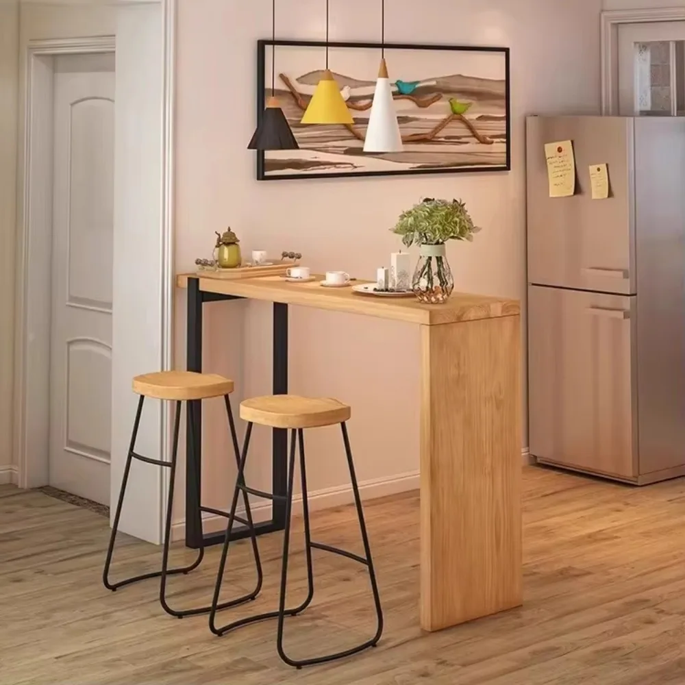 

High solid wood family partition table, a family living room island coffee table