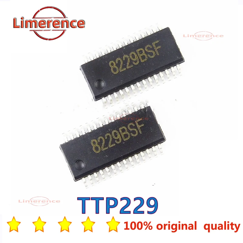 5pcs/lot TTP229-BSF SSOP28 TTP229 SSOP 8229BSF SOP  16 KEYS OR 8 KEYS TOUCH PAD DETECTOR IC