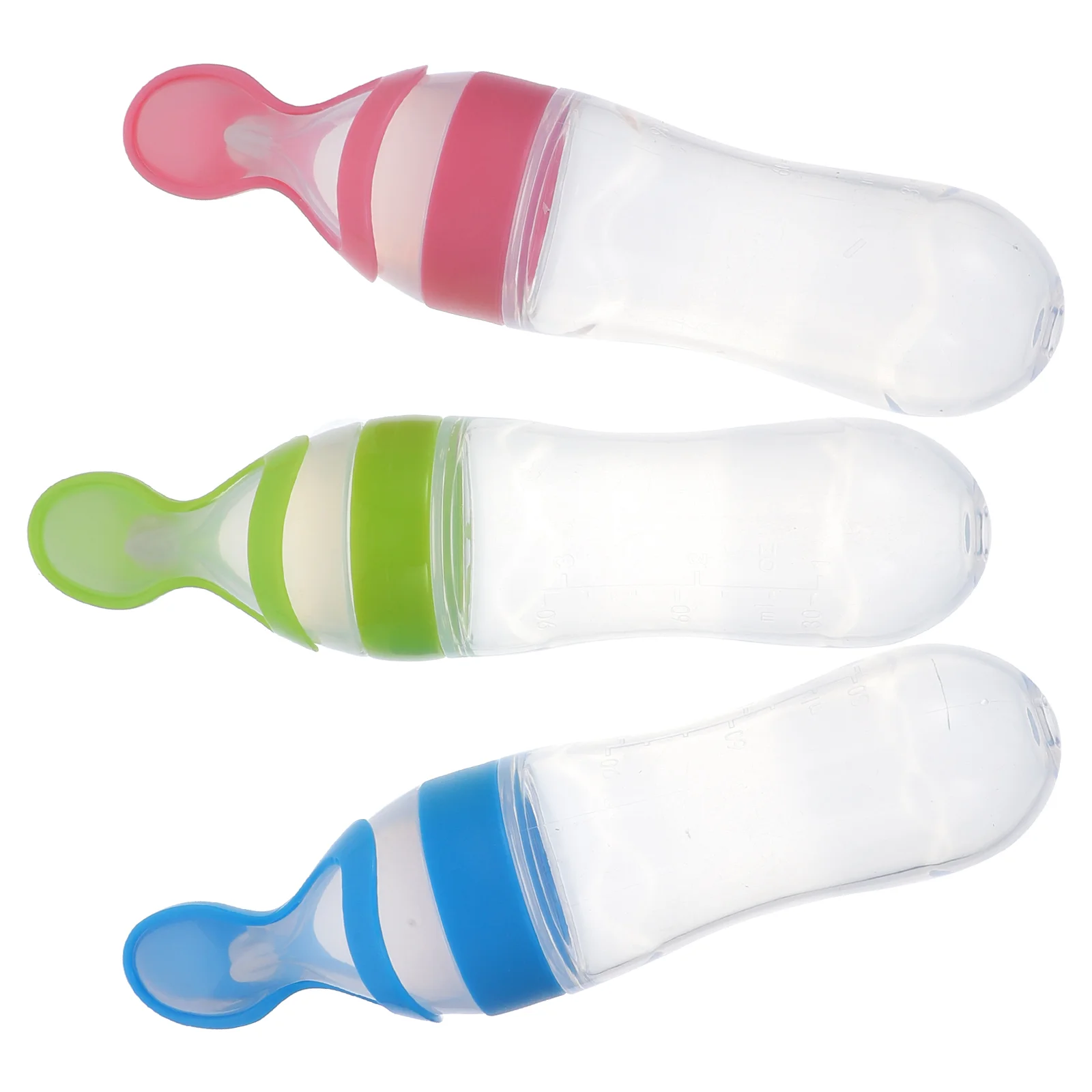 3 Pcs Baby Tableware Tools Squeezing Feeding Bottles Rice Paste Feeder Infant Food Supplement