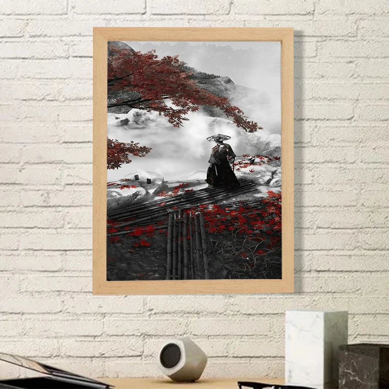 

Game G-Ghost of Tsushimaa Poster Decoration Home Decorations Wall Paintings Decorative Painting on Canvas Room Decor Anime Art