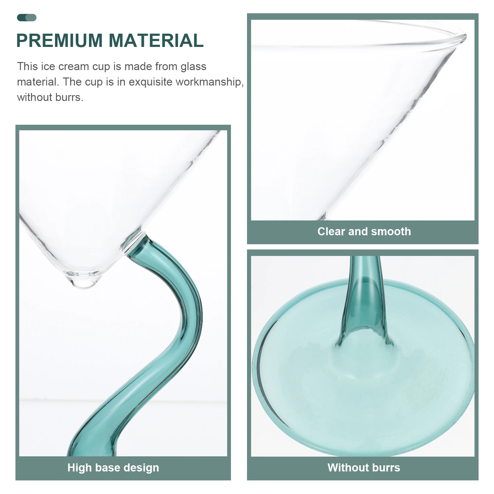 

Creative Glass Ice Cream Cup for Dessert Pudding Parfait Serving Perfect Home Party Bar Ktv Use Milk Server Bowl