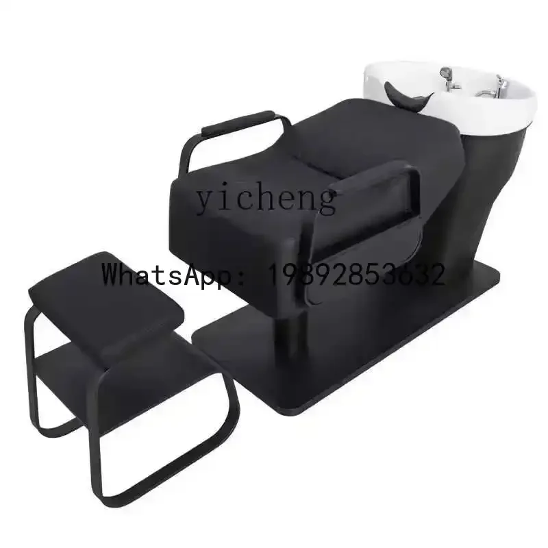 AA  stainless steel hair salon special semi-reclining electric beauty bed barber shop special shampoo bed