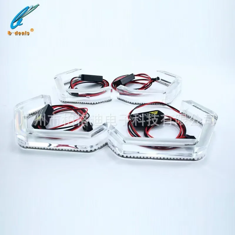 M3M4 LED anielskie oczy DTM DRL dla BMW F10 F30 F31 F32 F34 F01 F02 F80 F82 F83 M2 E46 E90 E60 reflektor okrągły pierścienie 3D PMMA