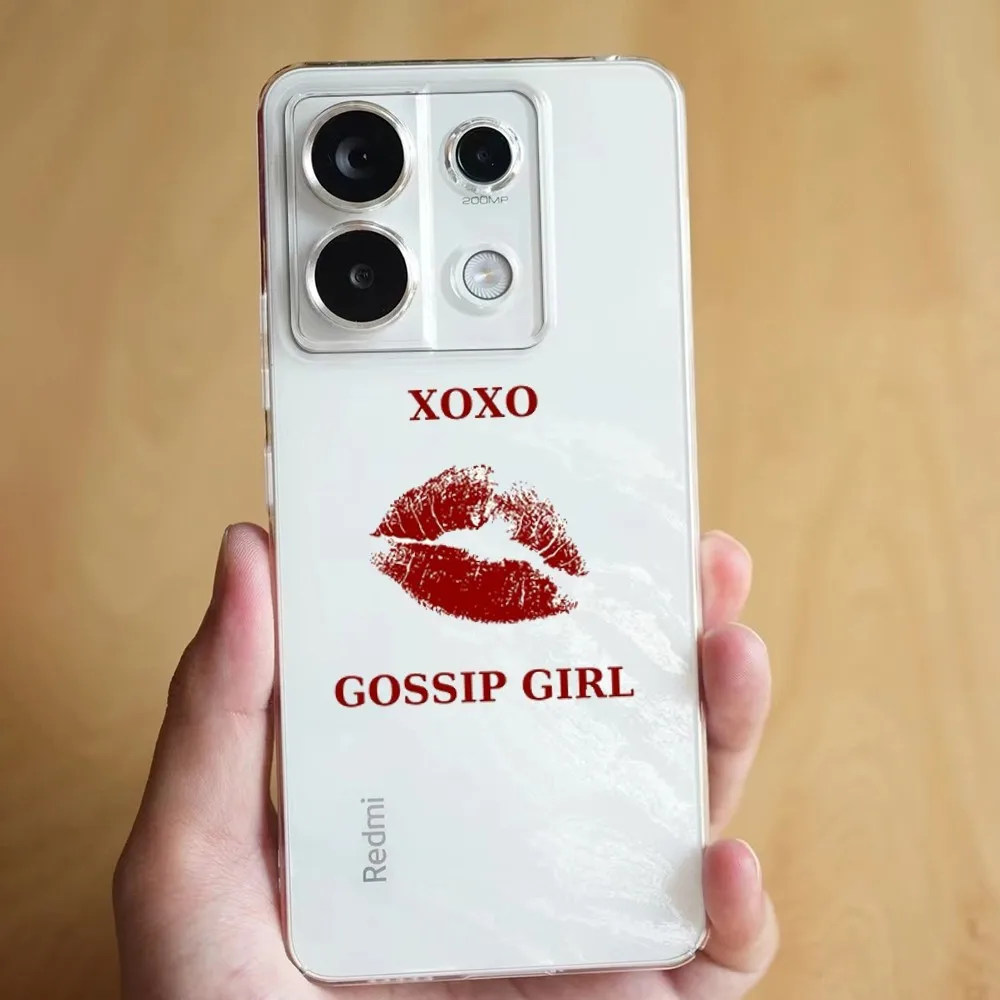 G-Gossip Girl Phone Case For Xiaomi 11 Redmi Note 11 5G 8T 9A 9 10T Note8Pro Note9 12SUltra Transparent Case