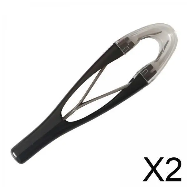 

2xSlanted Eyebrow Tweezers Durable Professional Eyebrow Plucker for Home Salon Black