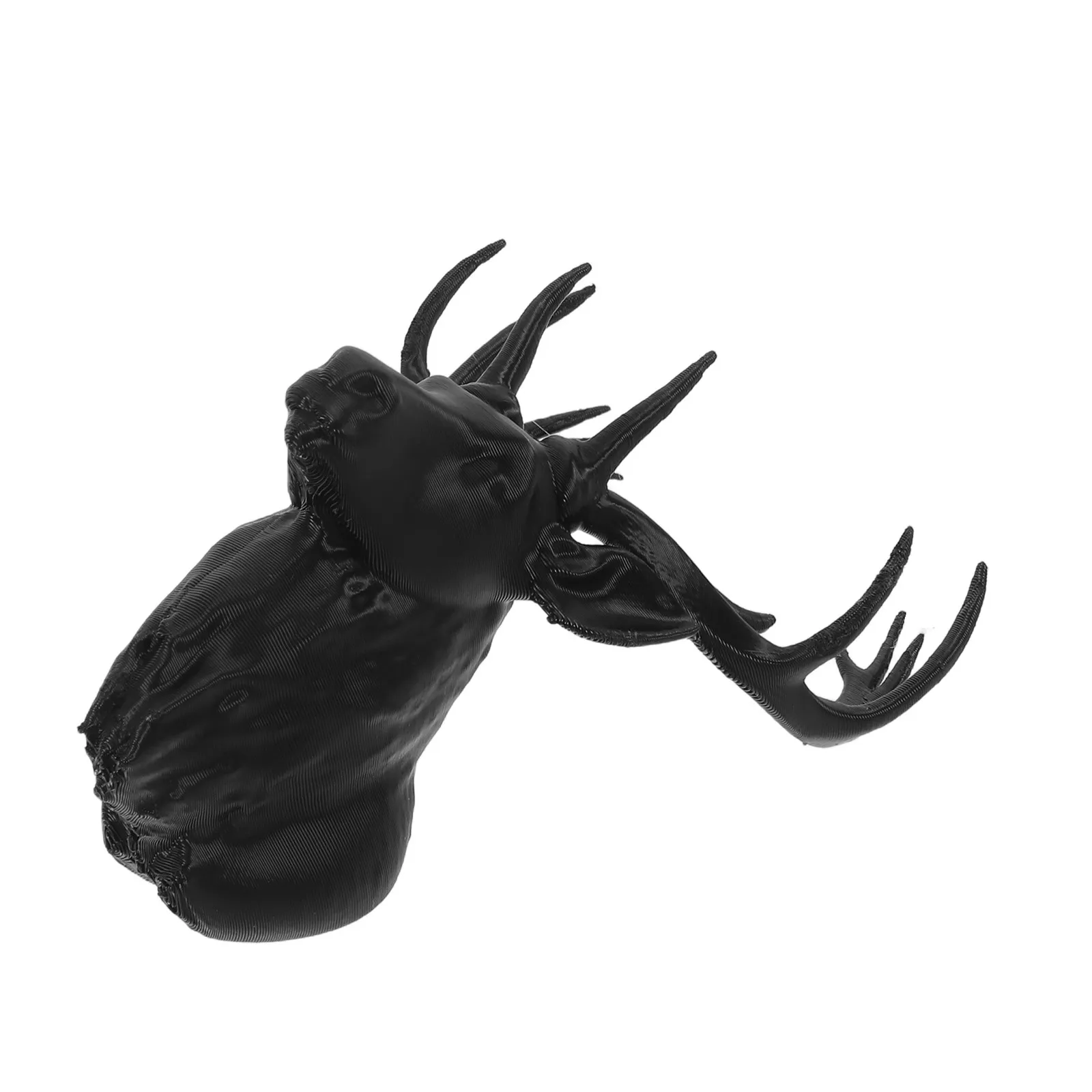 

Mini Deer Head Wall Decor Boho Rustic Plastic Sculpture for Dollhouse Living Room Bedroom Miniature Animal Ornament Deer Wall