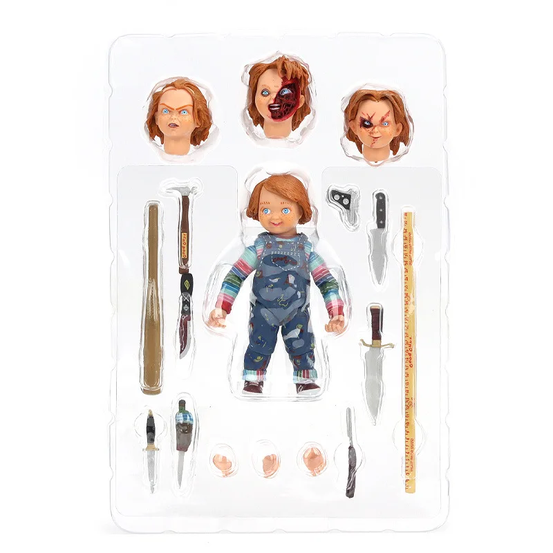 Deluxe Horror Ornament Beweegbaar Kinderspel Chucky PVC Standbeeld Actie Beeldje Bureau Collectible Anime Model Speelgoed Figuren Gift