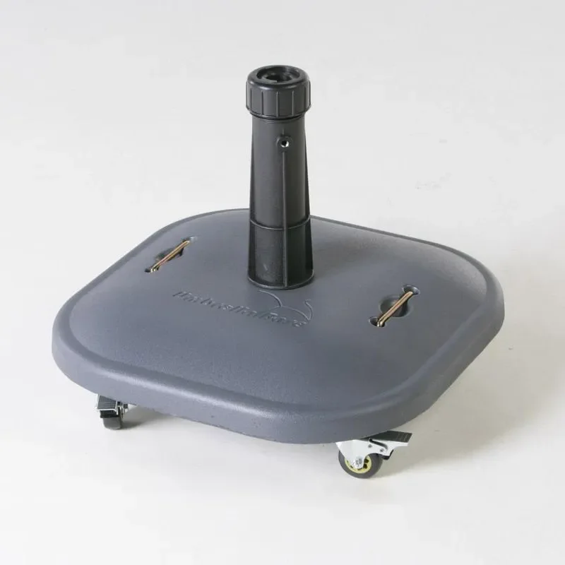 37kg Resin Cement Umbrella Base with Wheels Water Tank for Middle Pole Outdoor Patio Parasol Stand