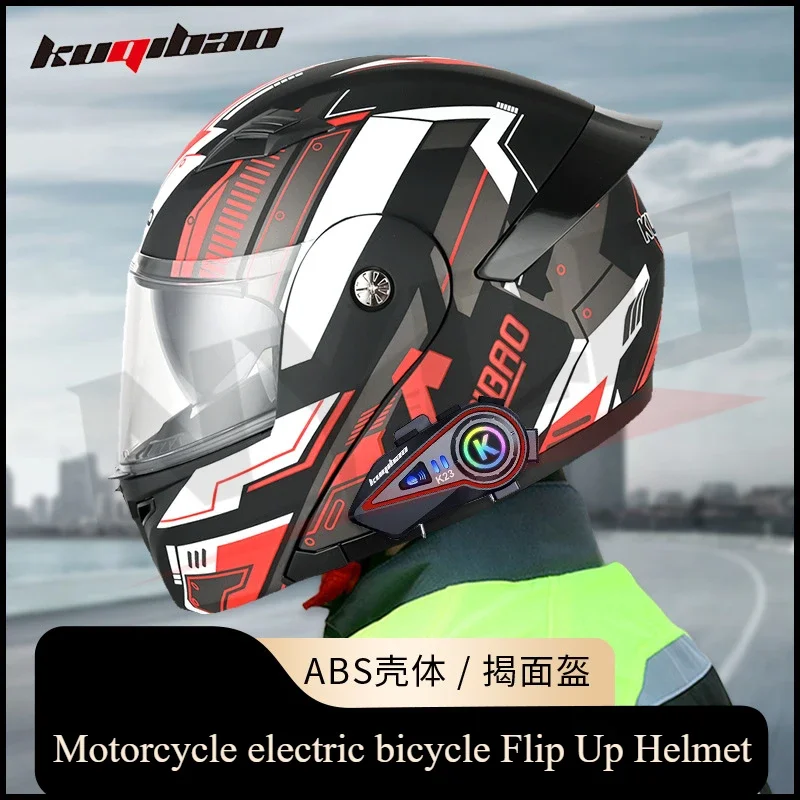 Men Women Bluetooth Motorcycle Helmet Flip Up Waterproof Longer Endurance Double Scratch Proof Anti Fog Visors  casco moto범블비헬맷