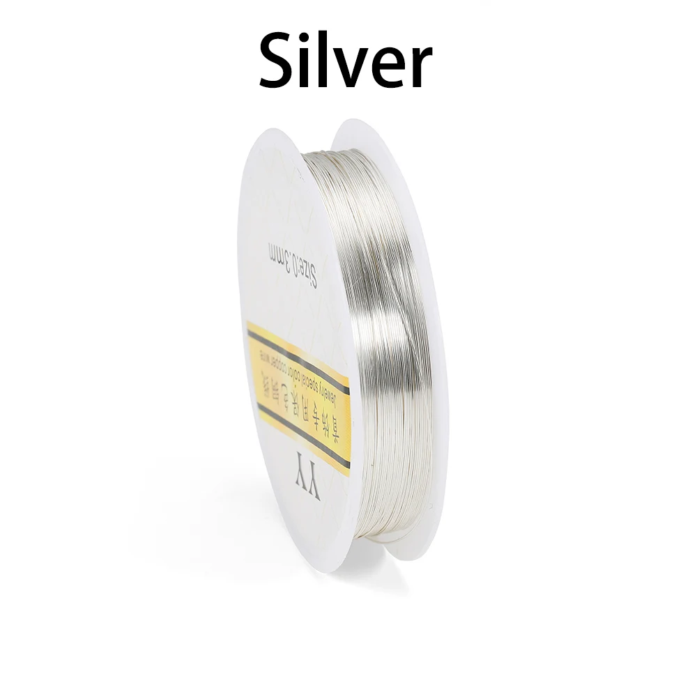 1 rolle Gold Farbe Kupfer Draht 0,2/0,3/0,4/0,5/0,6/0,7/0,8/1,0mm Perlen Schnur DIY für Schmuck Machen Zubehör Großhandel