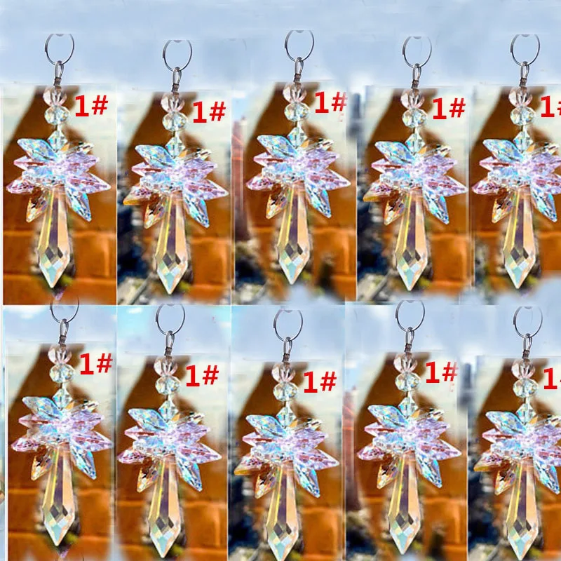 10pcs Rainbow Angel Suncatcher Crystal Guardian Angel Chakra Sun Catchers Hanging Rear View Mirror Car Charm Home Wedding Decor