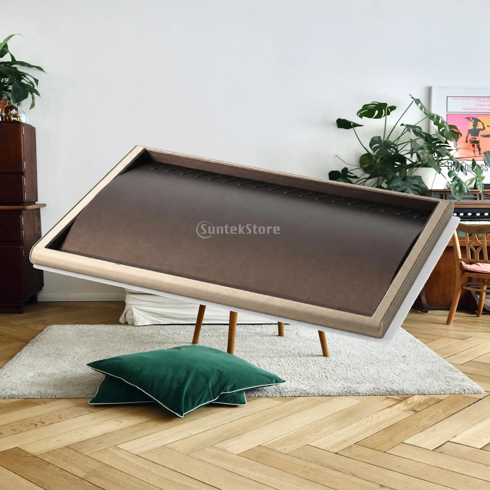 Jewelry Display Tray with Slots Rectangular Necklace Display Tray Sturdy Slim for Jewelers, Showrooms, Dressers