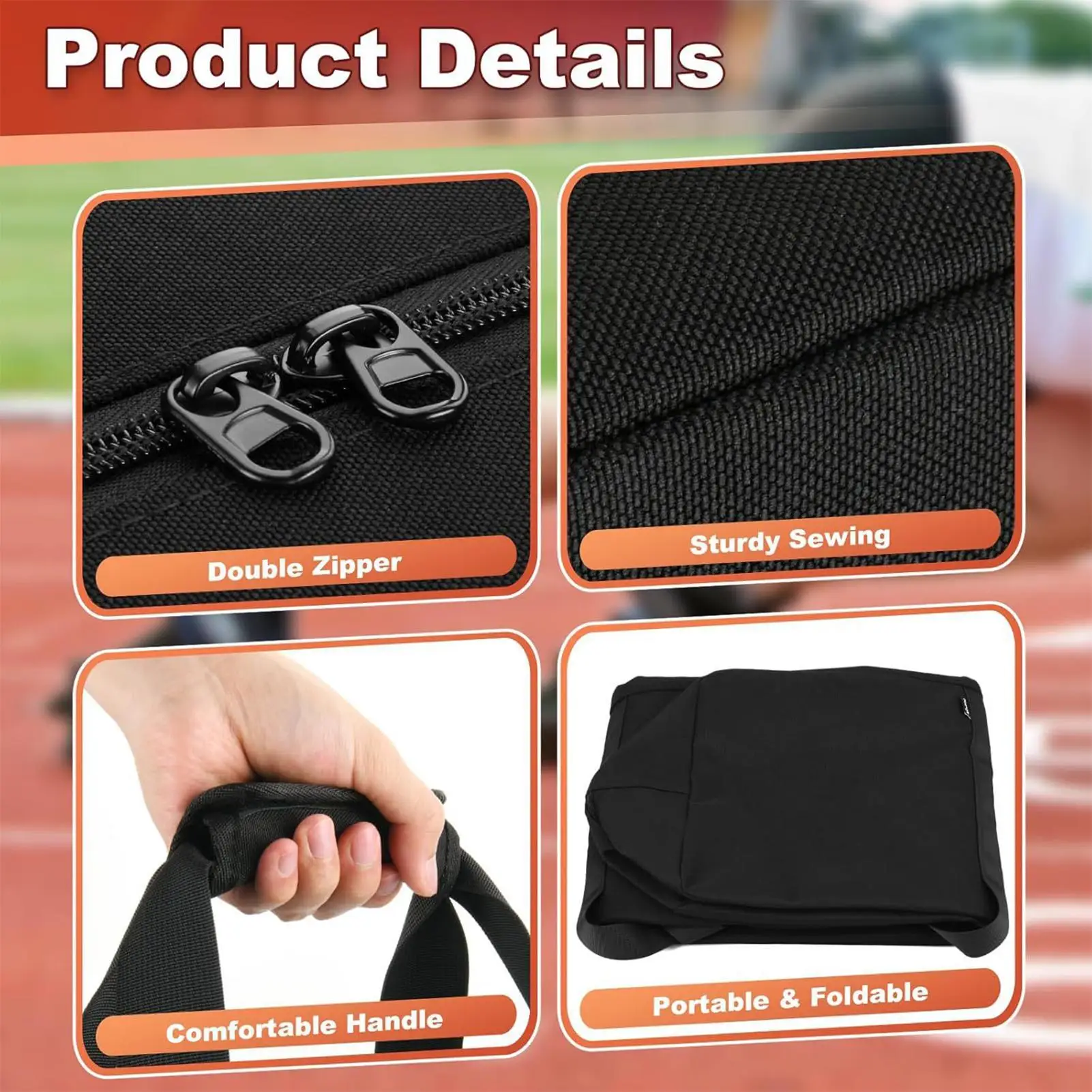 حقائب القماش الخشن الرياضية سعة كبيرة منظم مقاوم للماء تخزين السفر معدات التدريب حقيبة للرجال الرياضيين العدائين المدربين #5