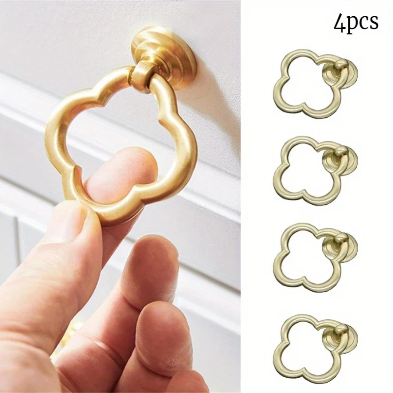 

4 шт. ручка, простой роскошный китайский ящик с одним отверстием, дверная ручка шкафа, мебель, шкаф, ящик, ручки