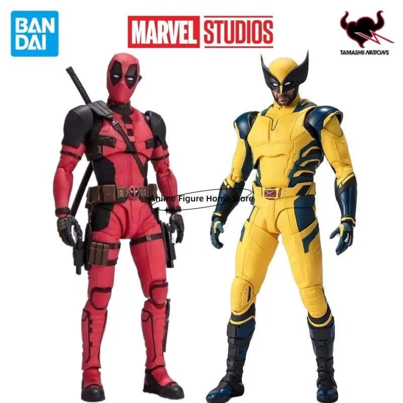 

100% оригинал в наличии Bandai S.H.Figuarts Мстители Дэдпул Росомаха аниме модель персонажа игрушки украшения коллекция подарков
