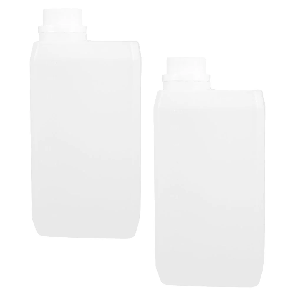 

2 Pcs Side Mouth Bottle Liquids Containers Empty Bottles with Caps Storage Hdpe Lids