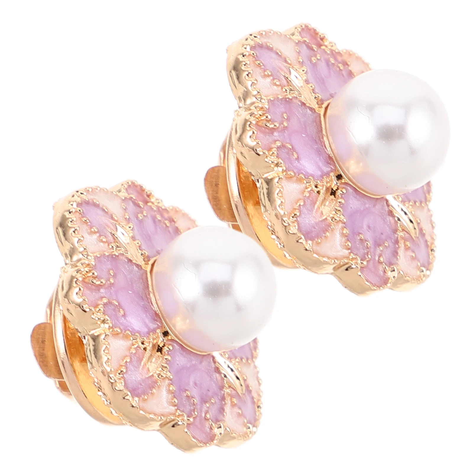 

2pcs Flower Brooch Pin Collar Brooches For Women Enamel Pearl Lightweight Dress Lapel Pins Badge Jewelry Brooches Flowers Women
