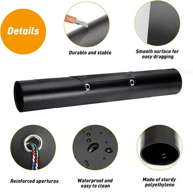 متعددة الأغراض فائدة زلاجات المحمولة الجليد الصيد زلاجات مع حبل فائدة زلاجة الغزلان سحب زلاجات لعبة الصيد الجليد دائم