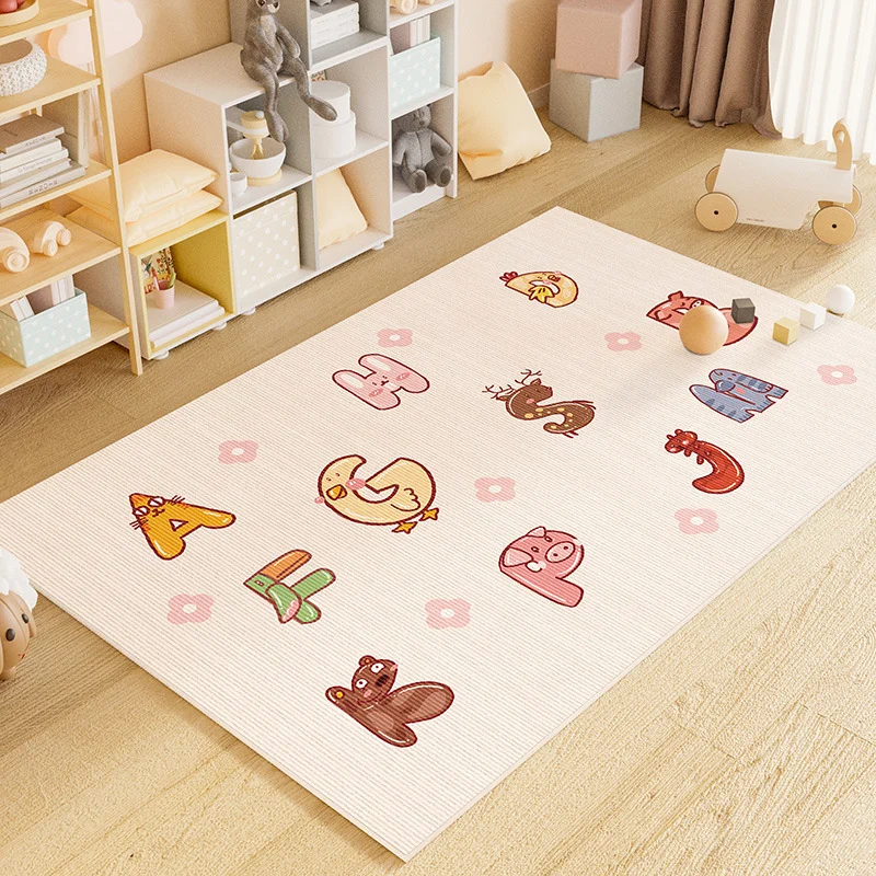 VIKAMA cartoon cute floor mat animal space printed carpet anti slip soft anti noise amusement floor mat home decoration
