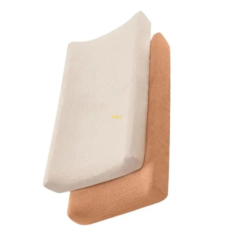 2PCS Breathable Changing Pad Cover Reusable Diaper Changer Pad Sleeve Sheets Baby Nappy Changing Table Case 84x43cm