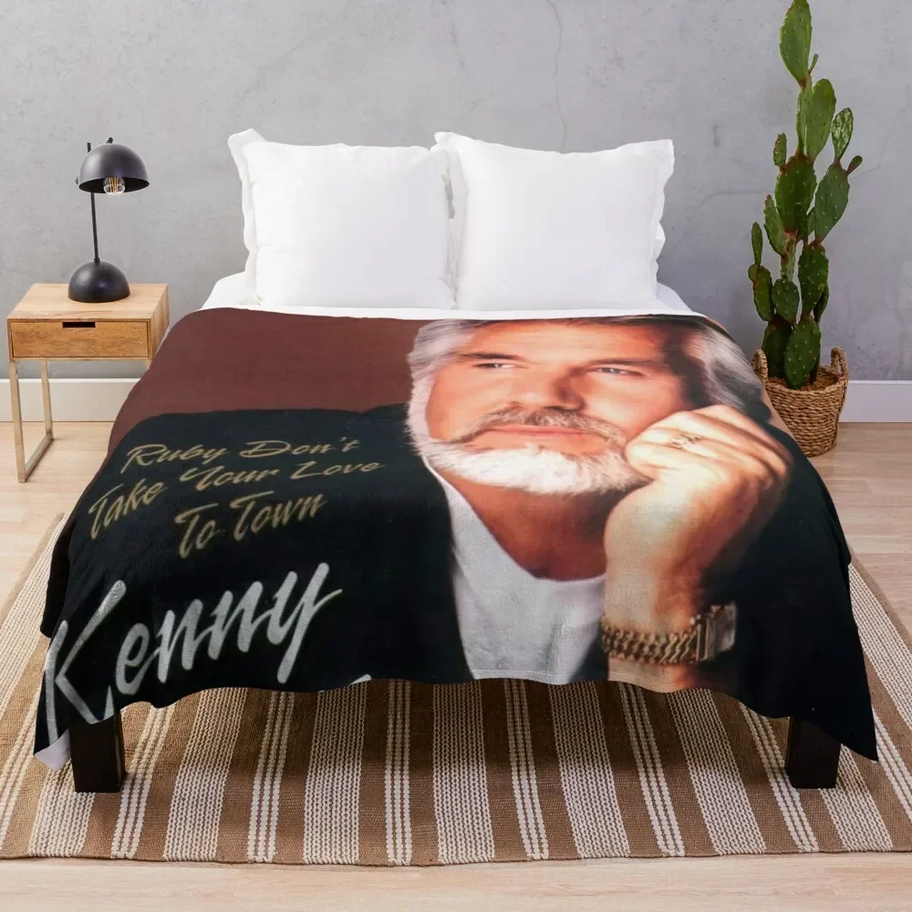 

kenny rogers Throw Blanket Vintage Decorative Beds Cute Stuffeds Blankets