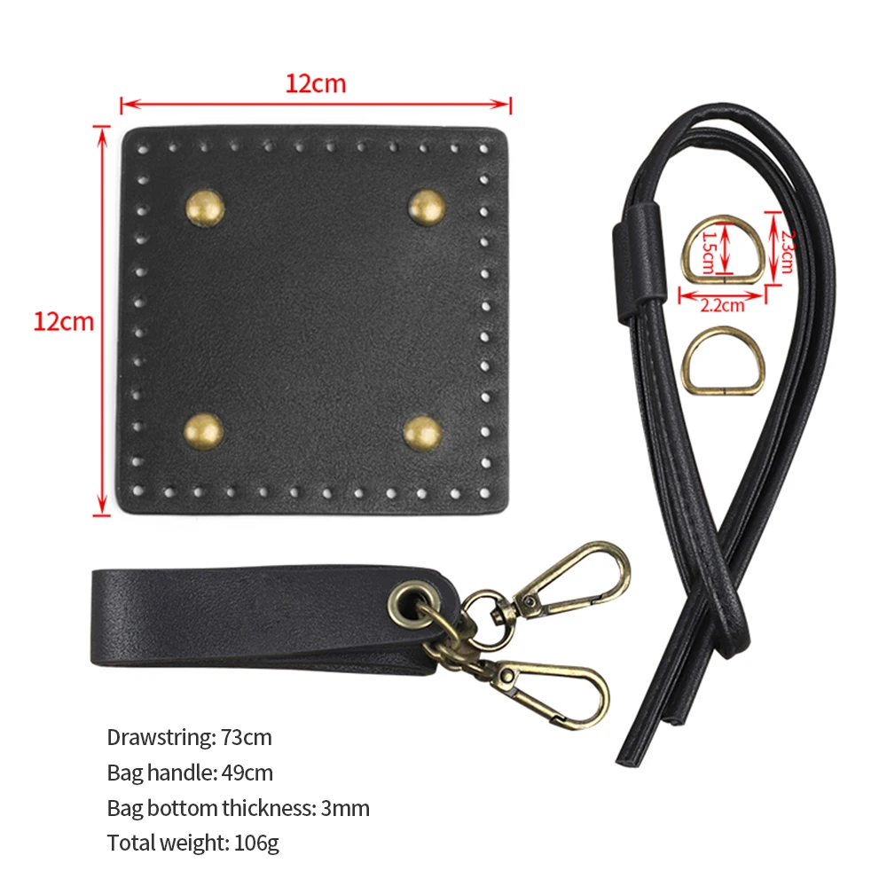 Diy Lederen Tas Riem Handgemaakte Handtas Geweven Set Hoge Kwaliteit Tas Bodems Met Hardware Accessoires Voor Diy Schouder Handtas