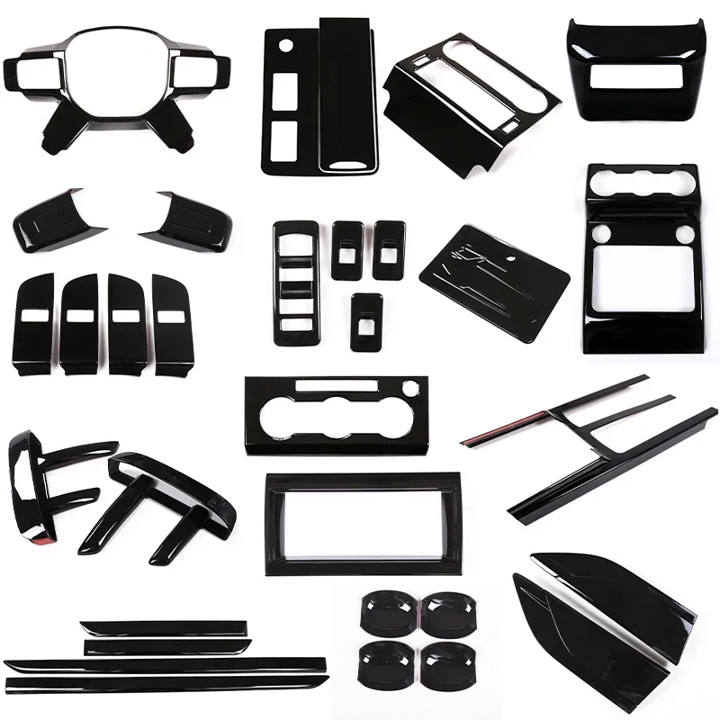

ABS Gloss Black Car Center Controls Steering Wheel Shift Panel Cover For Land Rover Discovery 5 LR5 2017-2023 Accessories