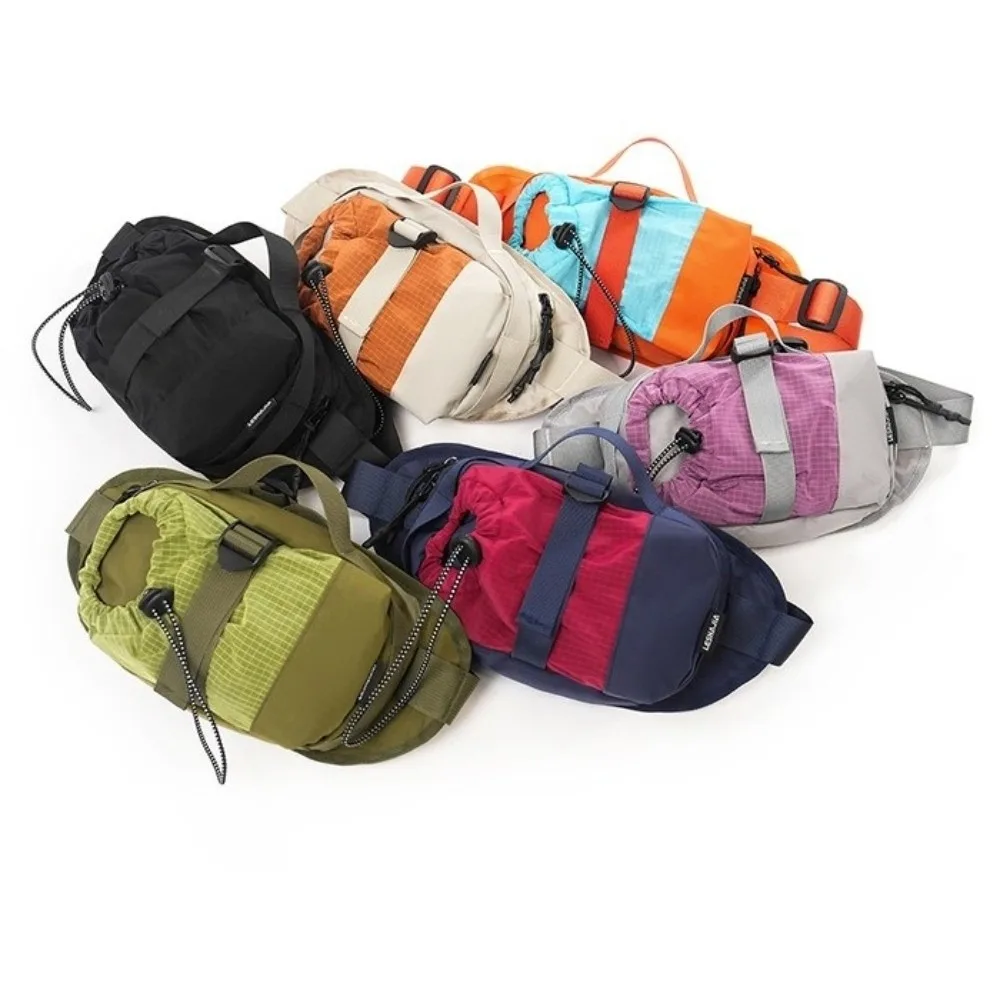 Water Bottle Holder Water Bottle Waist Bag Large Capacity Color Blocking Crossbody Bag 6 Colors Compartment Sling Bag