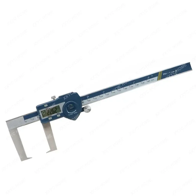 0-200 mm Digital Outside Groove Caliper With Flat Points Stainless Steel Electronic Digital Vernier Caliper