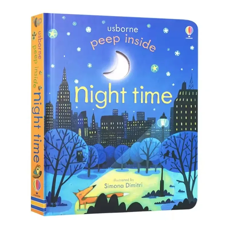Usborne Peep Inside Night Time 3D Flap Educational English Picture Book for Kids Baby Interactive Activity Reading Books