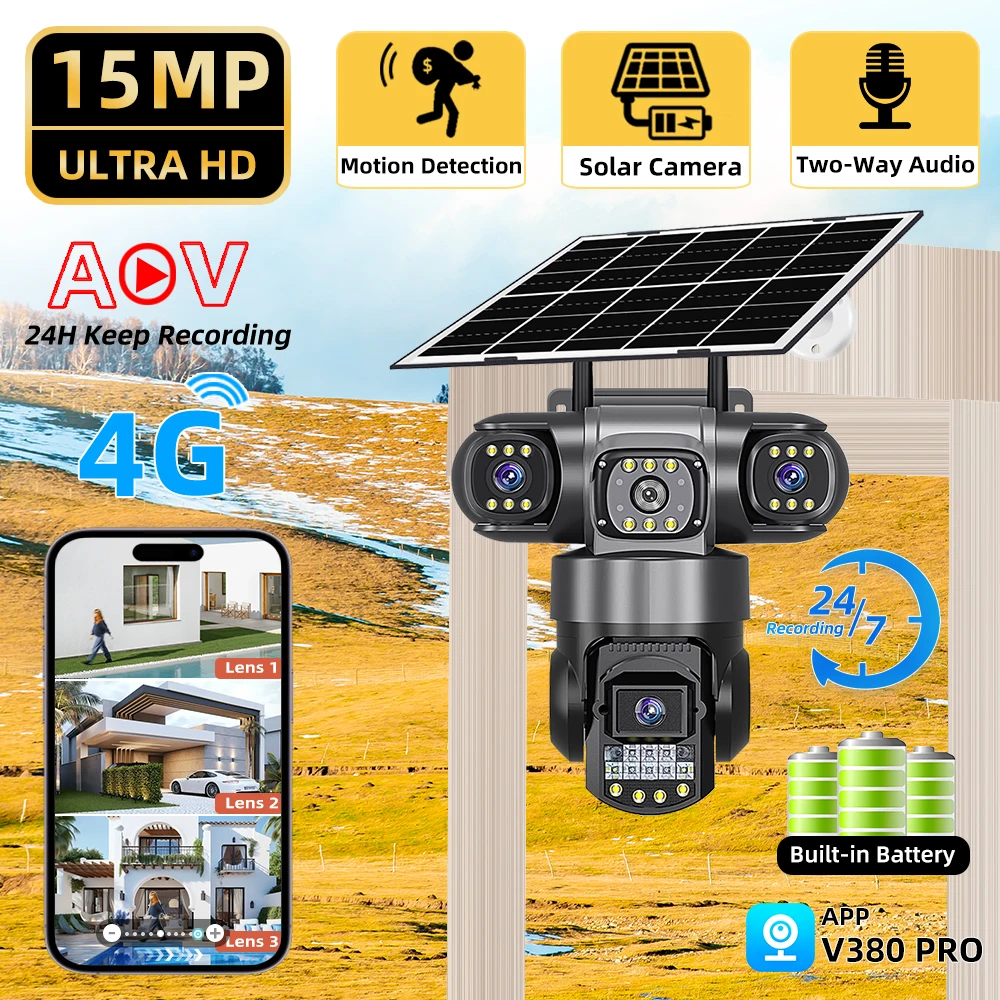 4G Solar Camera Tri…