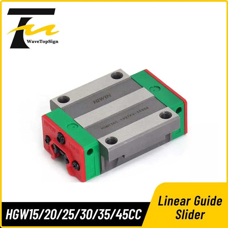 Boding Hiwin Linear Guide Slider Block HGW15CC HGW20CC HGW25CC HGW30CC HGW35CC HGW45CC Grease Nipple Linear Rail For CNC Router