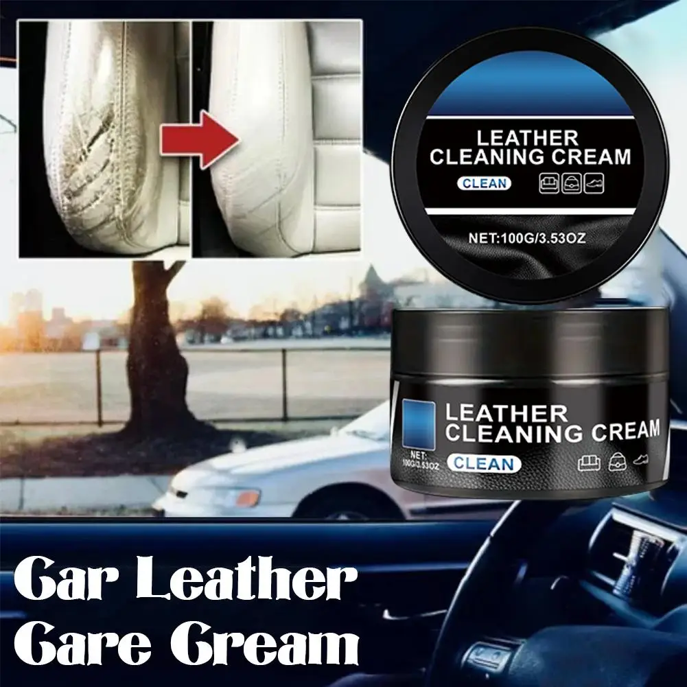 Car Leather Seat Maintenance Care Oil Multifunctional Cream Interior Polishing Stain Removal Refurbished for Leather Pant B F8T0