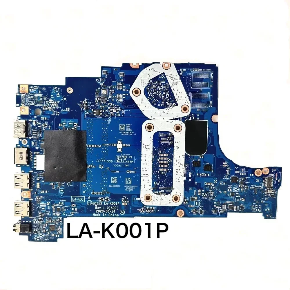 لديل انسبايرون 15 3505 اللوحة الأم للكمبيوتر المحمول GDI53 LA-K001P 0GWD64 GWD64 DDR4 اللوحة الرئيسية 100% تم اختبارها بشكل جيد وتعمل بالكامل شحن مجاني