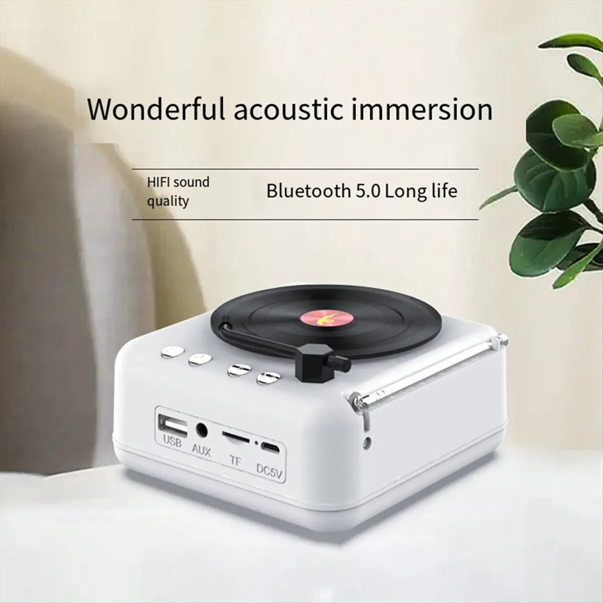Manovo Portable Bluetooth Speaker Mini Music Speaker Wood Grain Plastic + Electronic Components loudspeaker