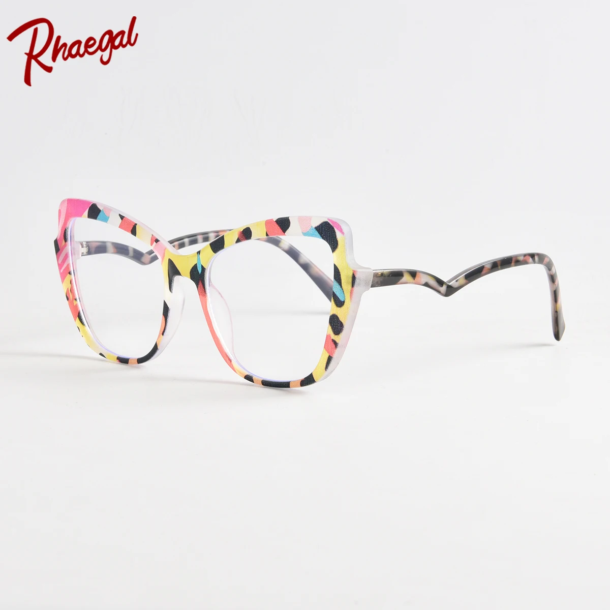 Rhaegal Buntes Schmetterlings-Brillengestell, blaues Licht blockierende Brille für Damen, neue transparente Brille mit stilvollem Design für Party