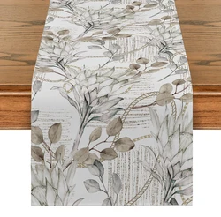 Simple Plant Table Runner Kitchen Dining Table Decoration for Indoor Outdoor Home Table Runners Washable Dining Long Cloth