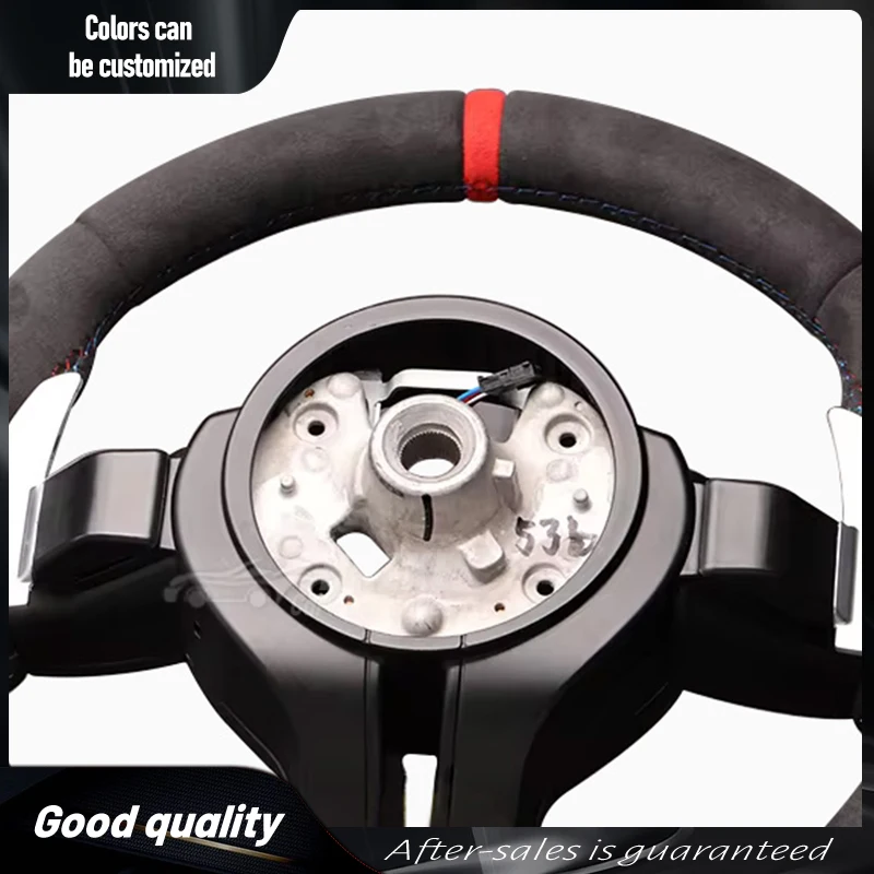 The Steering Wheel Suitable For Bmw F30 F10 F31 F20 E60 E90 Is Made Of Alcantara Material And Sports Steering Car Accessories