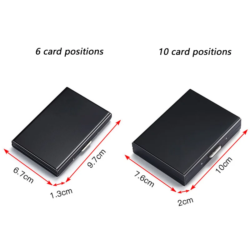 6/10 Card Slots Storage Box Driver License Storage Card Holder Stainless Steel Anti-Theft Brush bank Credit Card Metal Card Bag