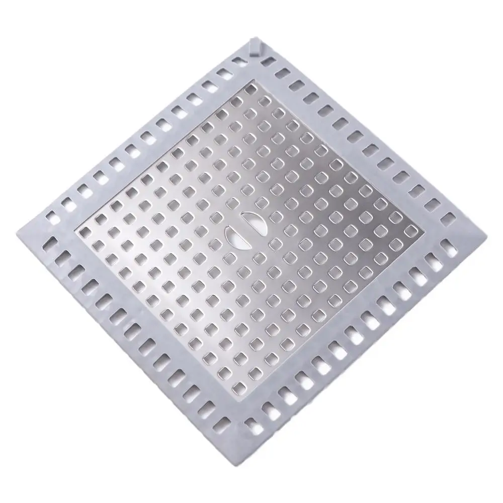 

Multi Purpose Shower Drain Strainers Stainless Steel Square Bathtub Drain Cover Convenient Anti-blocking Strainer Kitchen