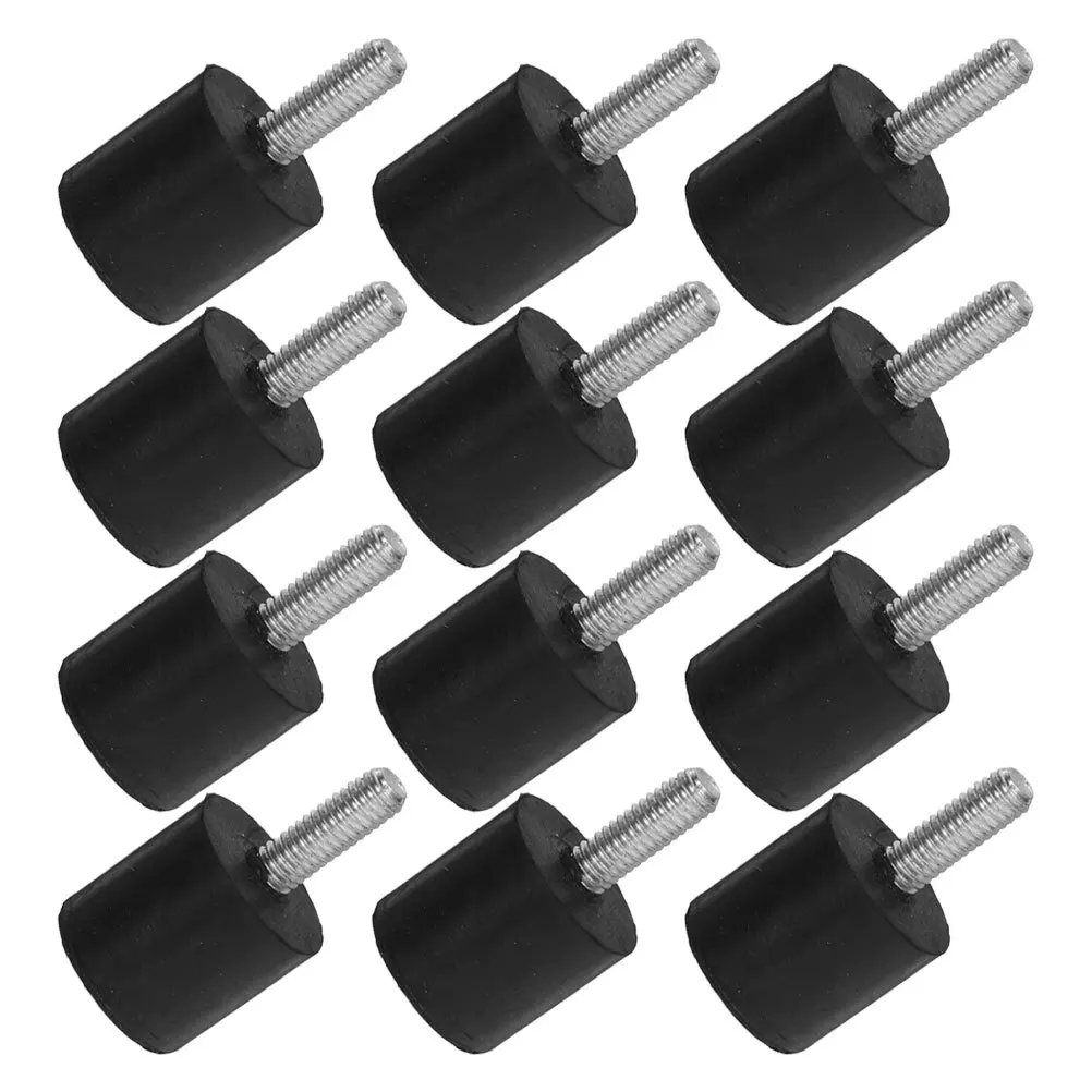 

12Pcs Adjustable Rubber Furniture Levelers M6 Screw Floor Protecting Feet Pads Anti-Slip Noise Reducing Table Cabinet Legs
