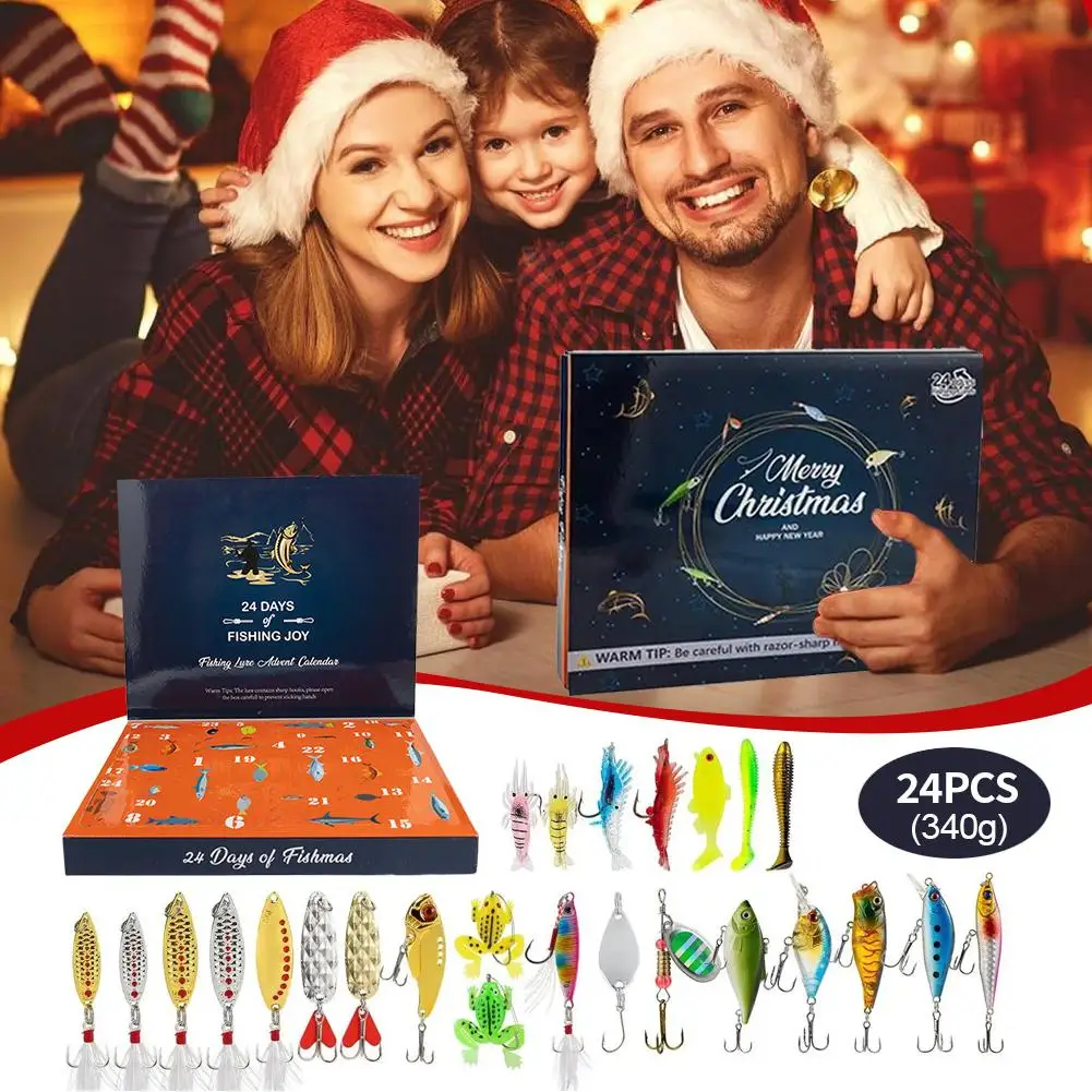 

24 Piece Gift Set, Lure Set, 24 Day Fishing Bait Set, Advent Festival Calendar, Gift Festival
